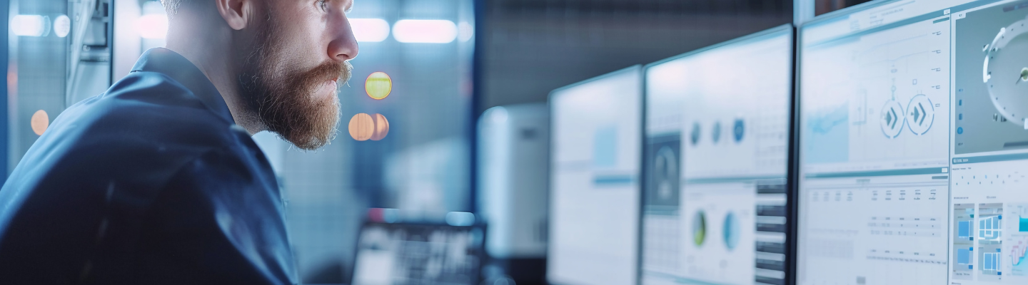 engineer looking at modern dashboards